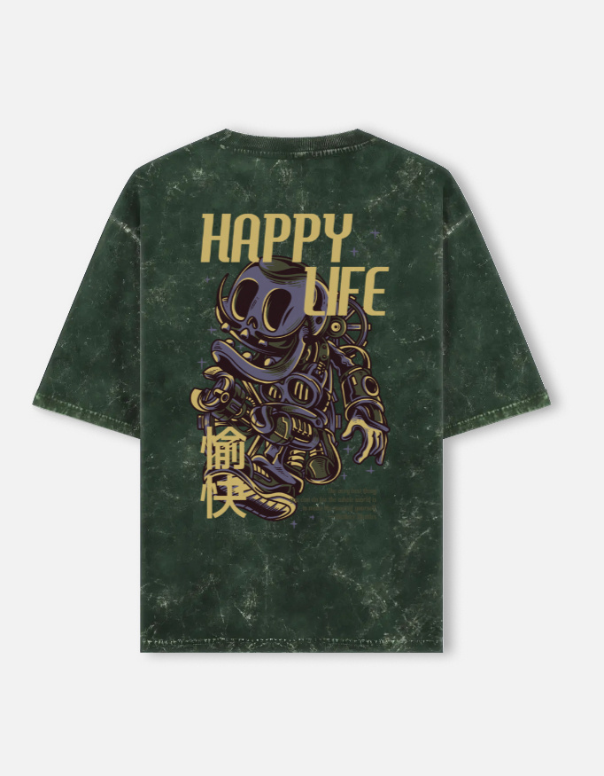 Unisex Acid Washed Oversized Tee